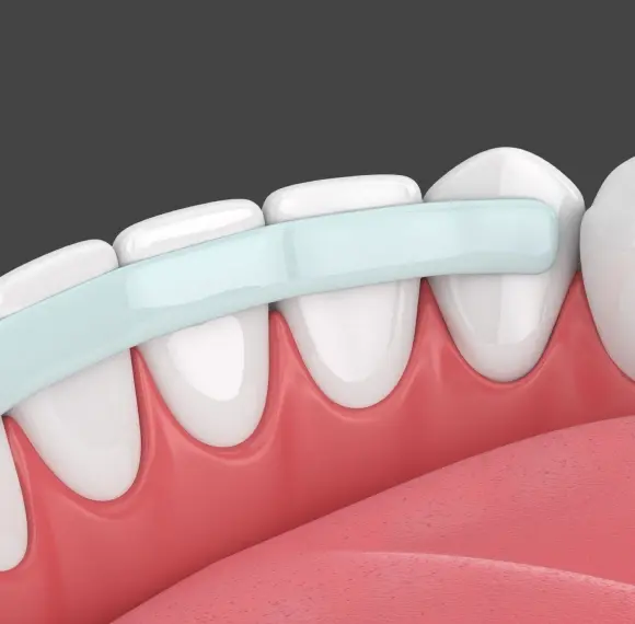 Illustration of electric toothbrush gently cleaning teeth and gums during dental care.